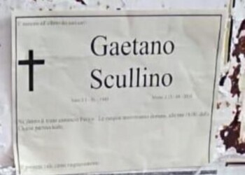 Manifesto funebre a sindaco Ventimiglia