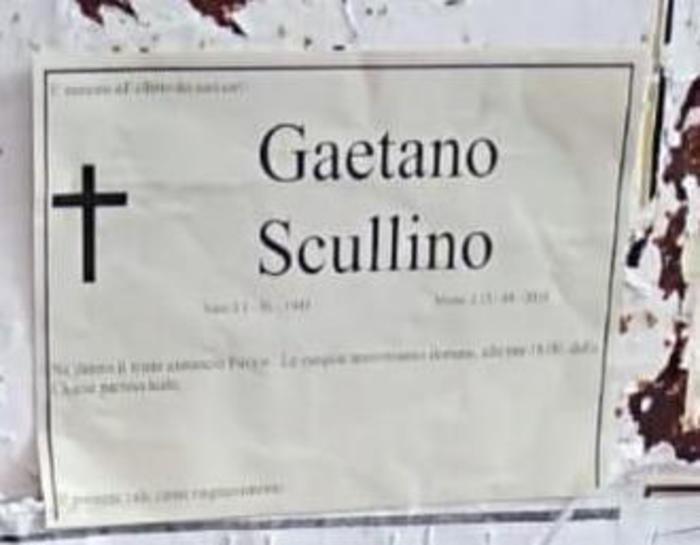 Manifesto funebre a sindaco Ventimiglia