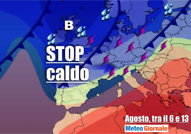 Meteo al 14 Agosto, verso FERRAGOSTO con forti SALISCENDI