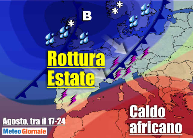 immagine 1 articolo meteo con canicola e rischio di burrasche di fine estate