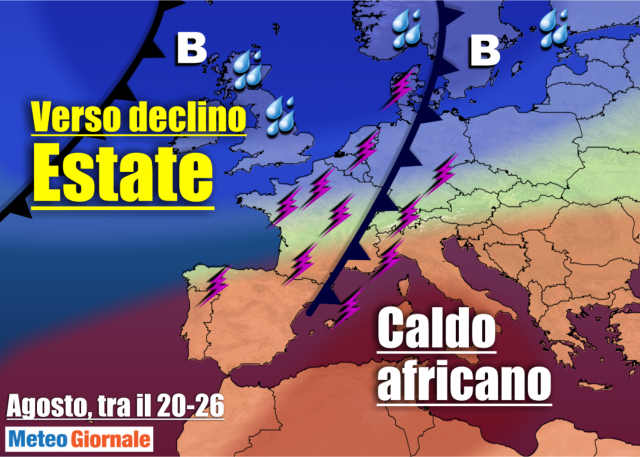 immagine 1 articolo meteo con nuovo caldo africano poi rottura destate