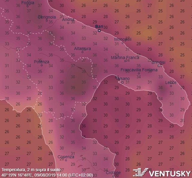 immagine 6 articolo tendenza medio verso forte ondata di caldo al sud e isole