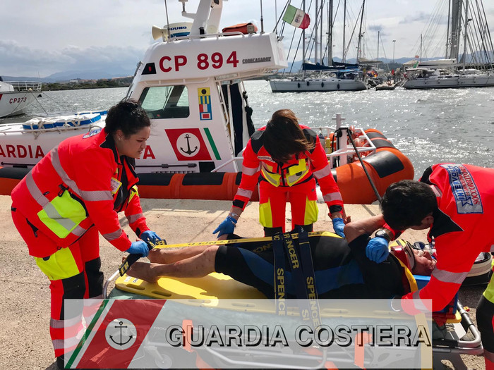 Bagnante in difficoltà salvato a Olbia