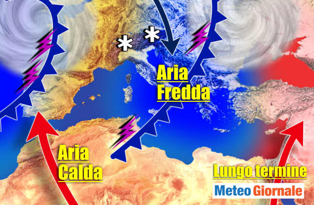 Meteo 15 giorni turbolento tra CALDO e FREDDO, burrascoso