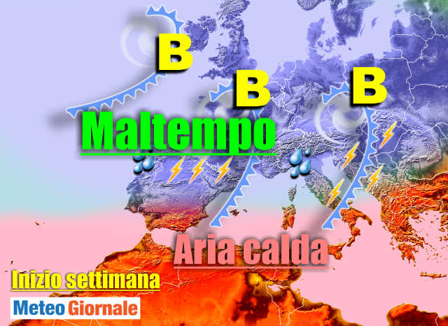 Meteo da oggi a mercoledì avremo due perturbazioni