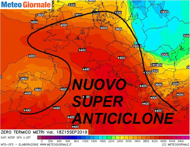 immagine 2 articolo tendenza meteo italia ed europa enorme anticiclone