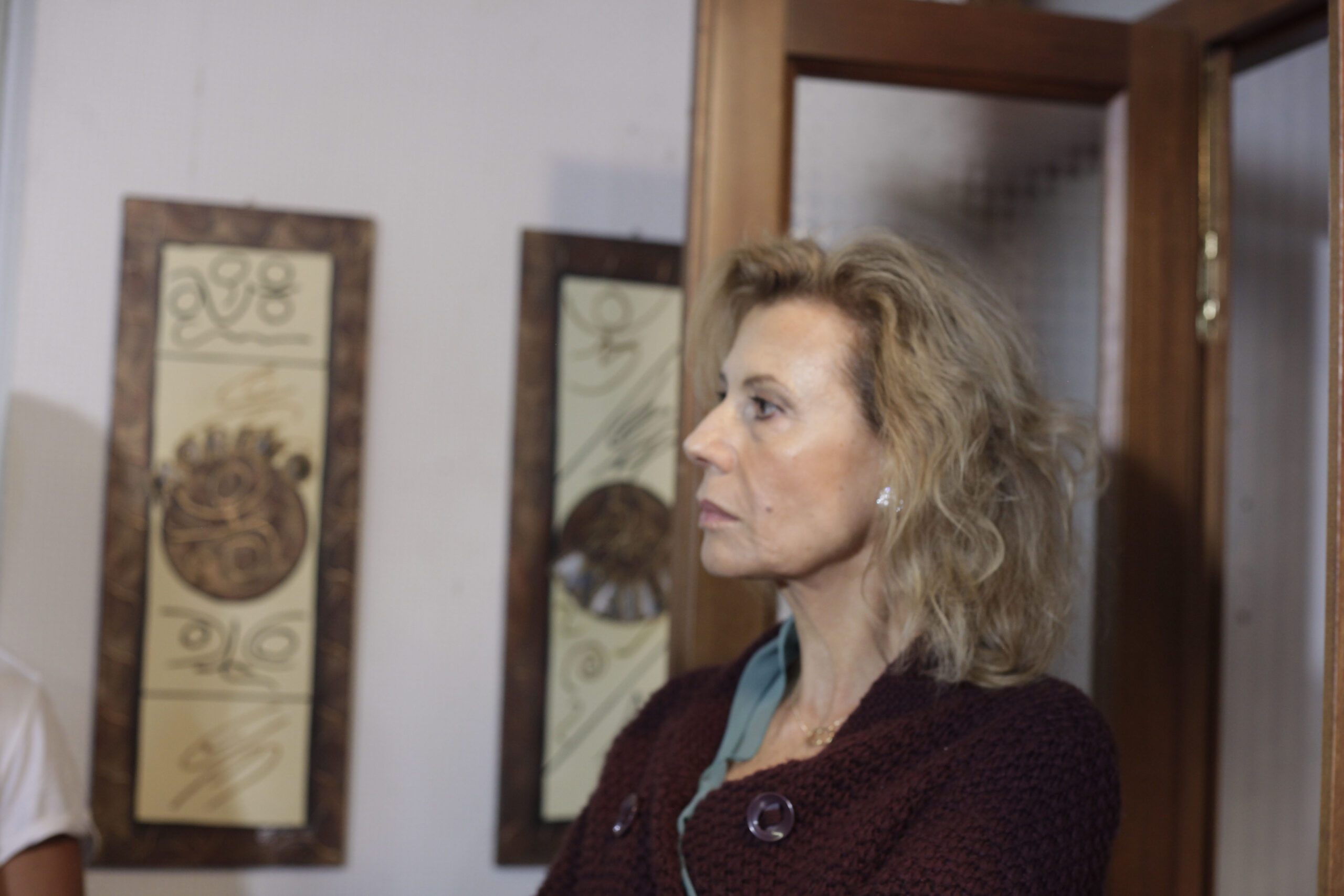 Daniela Poggi sul set del film “Dillo al mare” di Riccardo Sesani