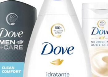 Beauty Green, Dove passa ai flaconi in plastica riciclata al 100%  