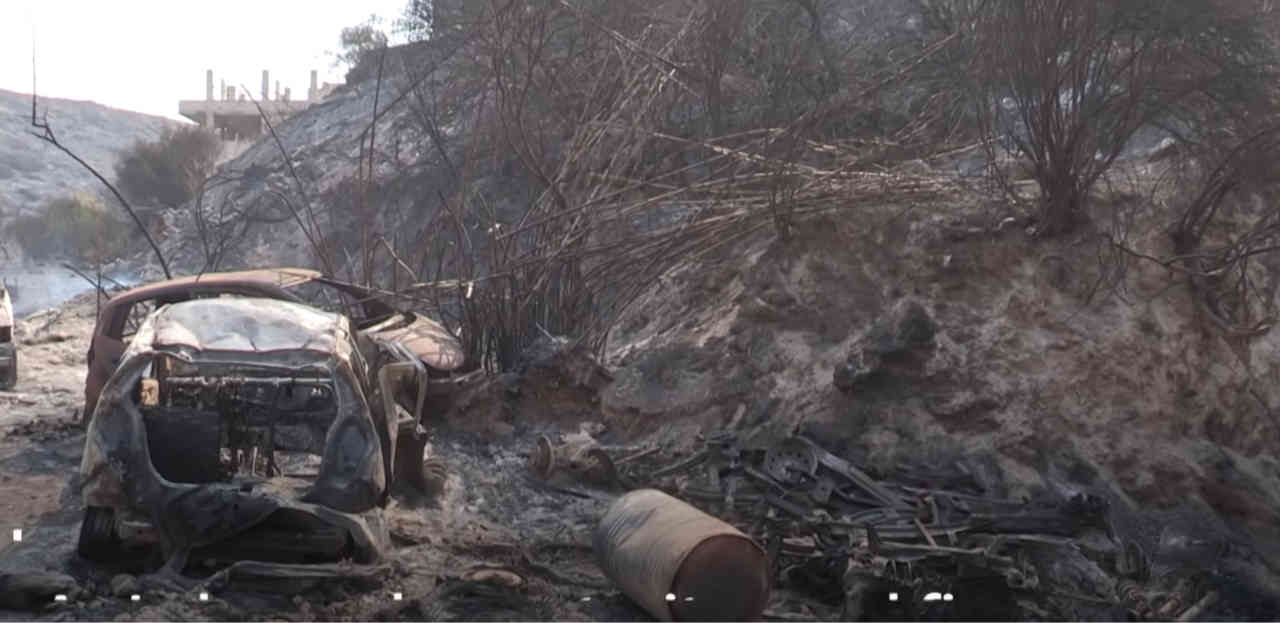 Immagini apocalittiche dal Libano in fiamme