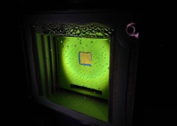 La foglia sintetica che produce una miscela di gas