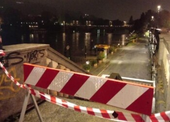 Maltempo, a Torino chiusi Murazzi del Po