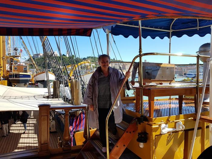 Mancinelli a bordo nave ‘Vespucci’