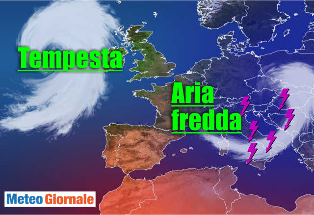 immagine 1 articolo meteo con temperatura in forte diminuzione con burrasca