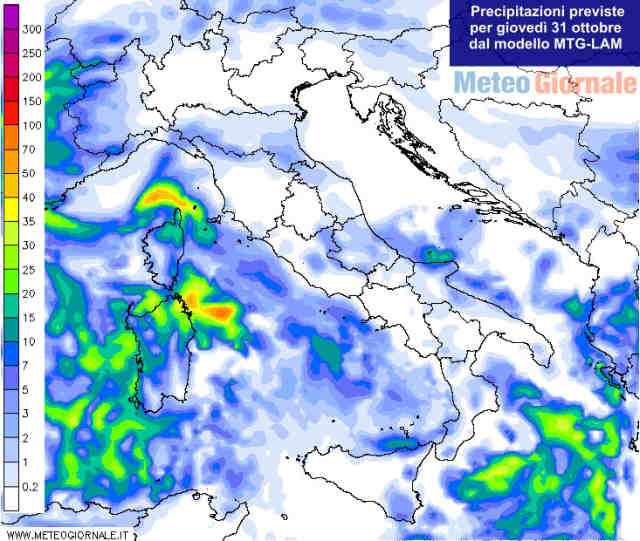 immagine 2 articolo meteo 31 ottobre rovesci al sud nuova perturbazione da ovest