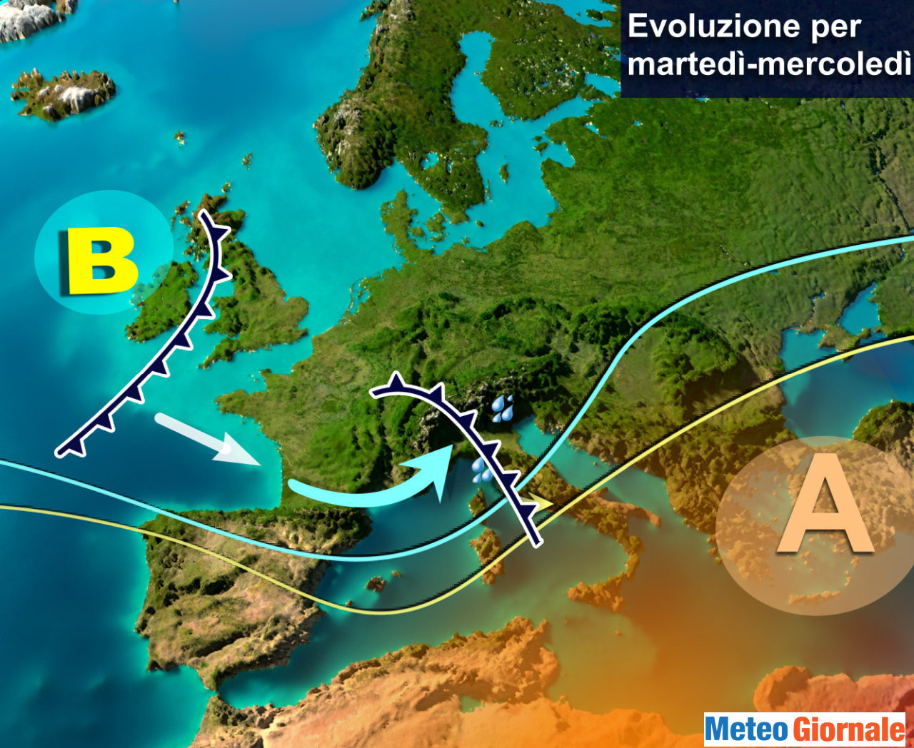 immagine 1 articolo meteo prossima settimana pioggia anche intensa