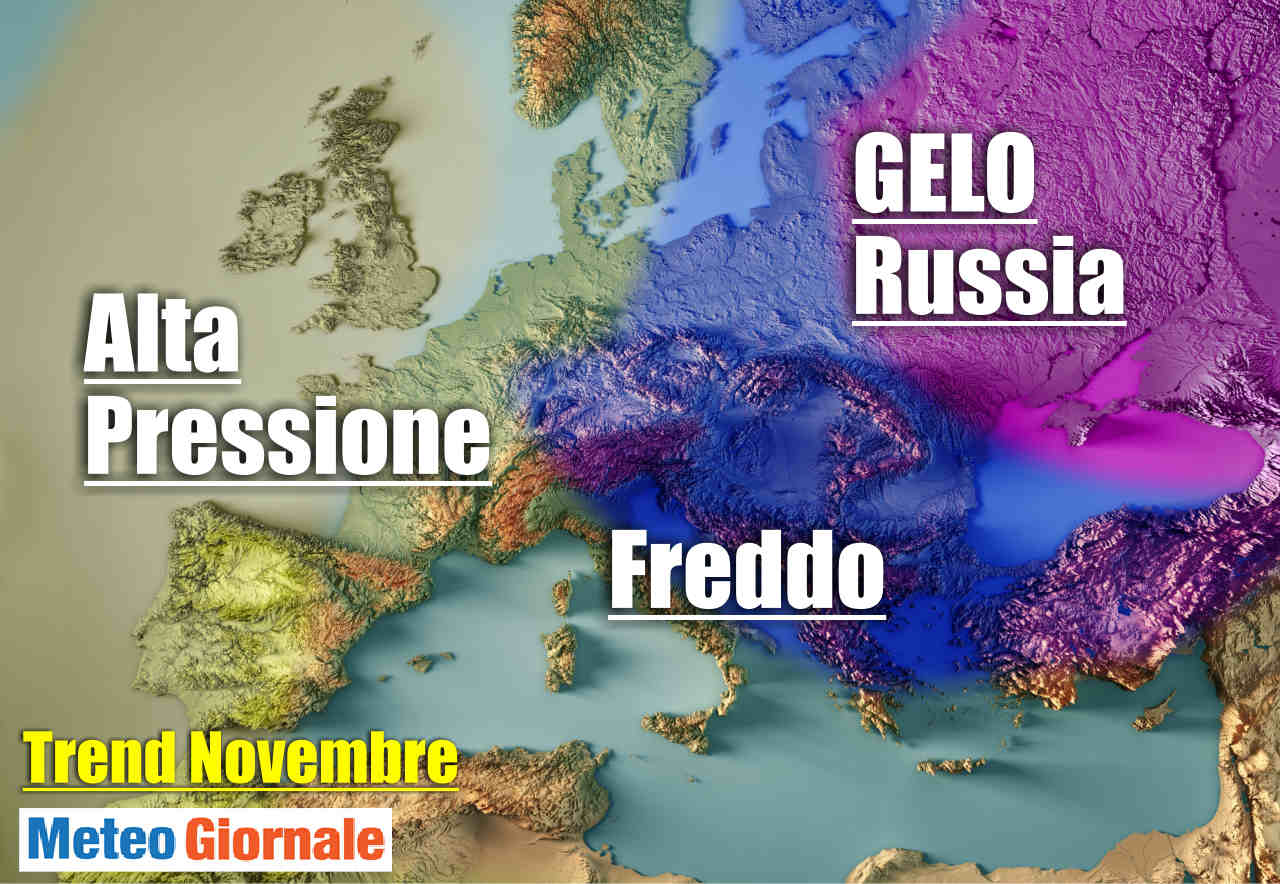 Svolta meteo di Novembre: gelo RUSSIA in forte avanzata