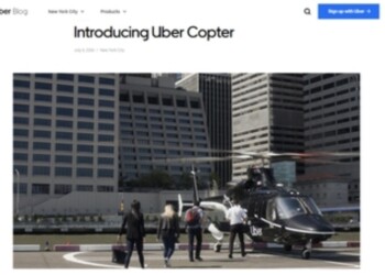 Uber, taxi-elicotteri a New York