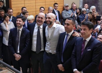 Zingaretti, Conte, Di Maio e Speranza a Narni. Il dream team giallorosso sembra il Quartetto cetra