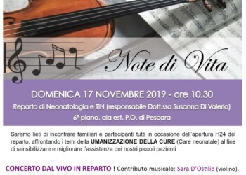 Pescara Giornata Mondiale della Prematurità:Ospedale e ponte Ennio Flaiano illuminato di luce viola, il colore simbolo della prematurità.