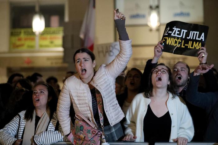 Caruana, proteste a La Valletta