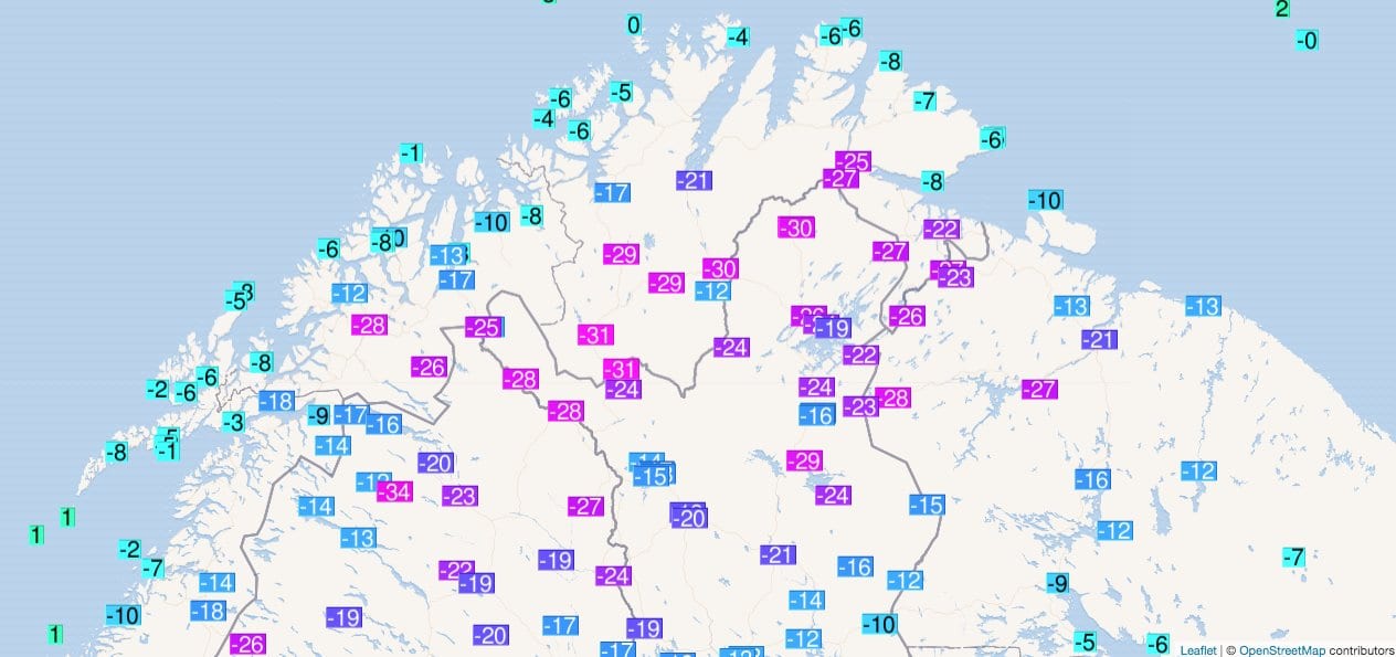 Lapponia a 30 gradi sotto zero: METEO novembre nella morsa di GELO e NEVE