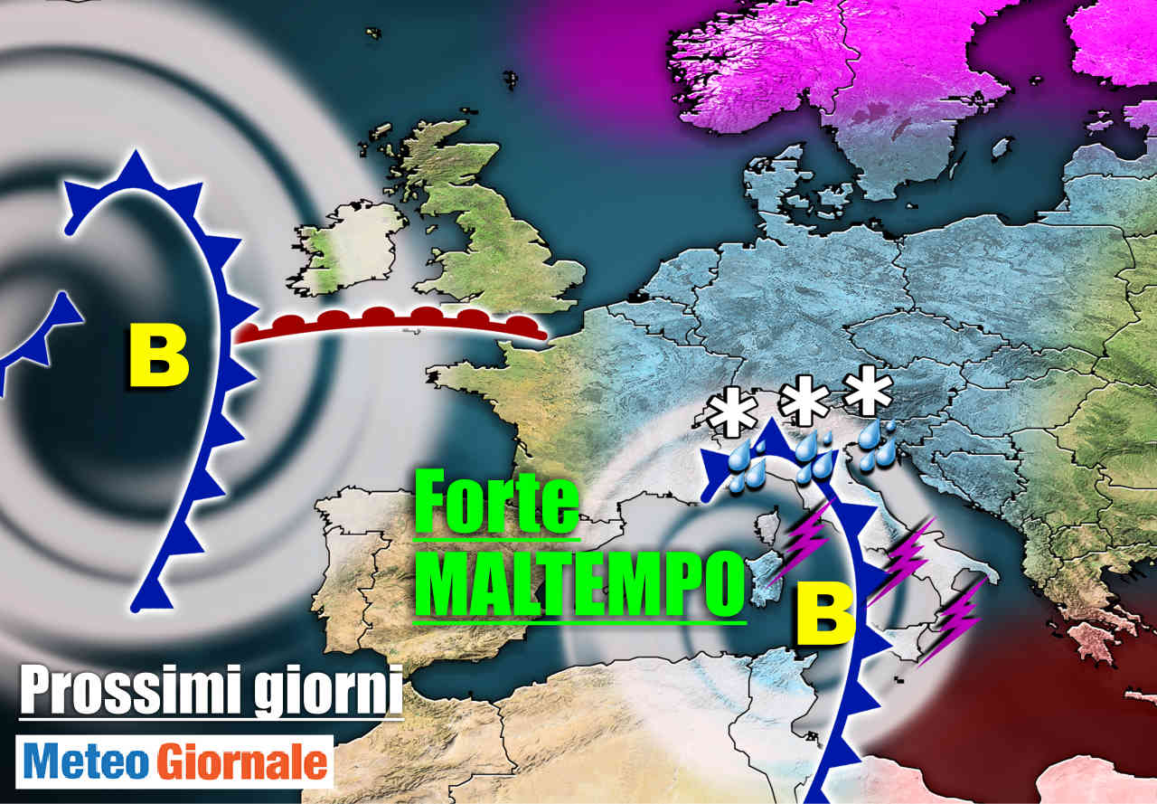 immagine 1 articolo meteo 7 giorni weekend dintenso maltempo con pioggia e rischio nubifragi