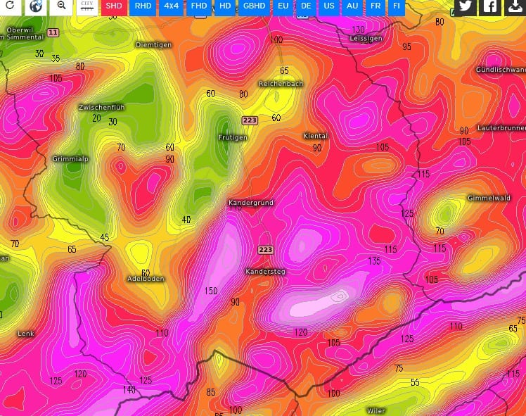 immagine 1 articolo meteo nord alpi previste raffiche di vento di foehn eccezionali