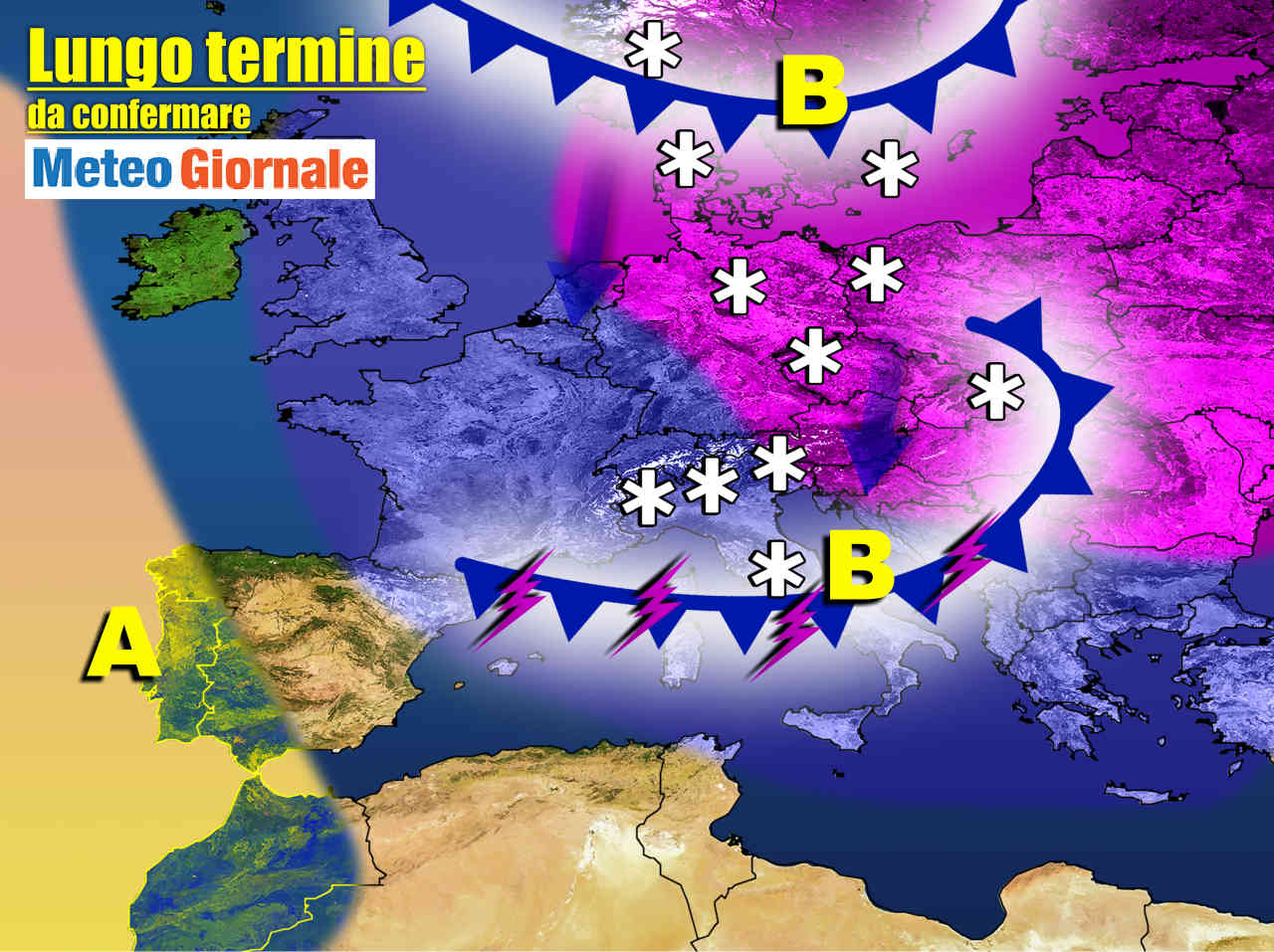 immagine 1 articolo meteo italia sino al 6 dicembre irruzione artica con neve a bassa quota