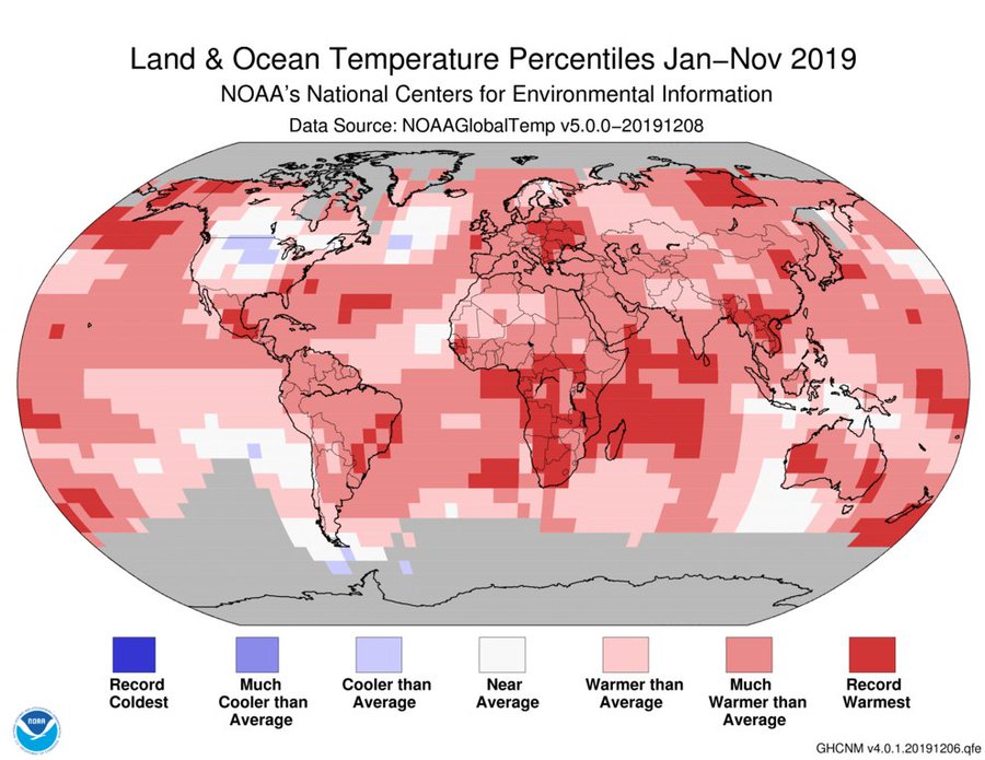 immagine 1 articolo 2019 secondo o terzo anno piu caldo di sempre