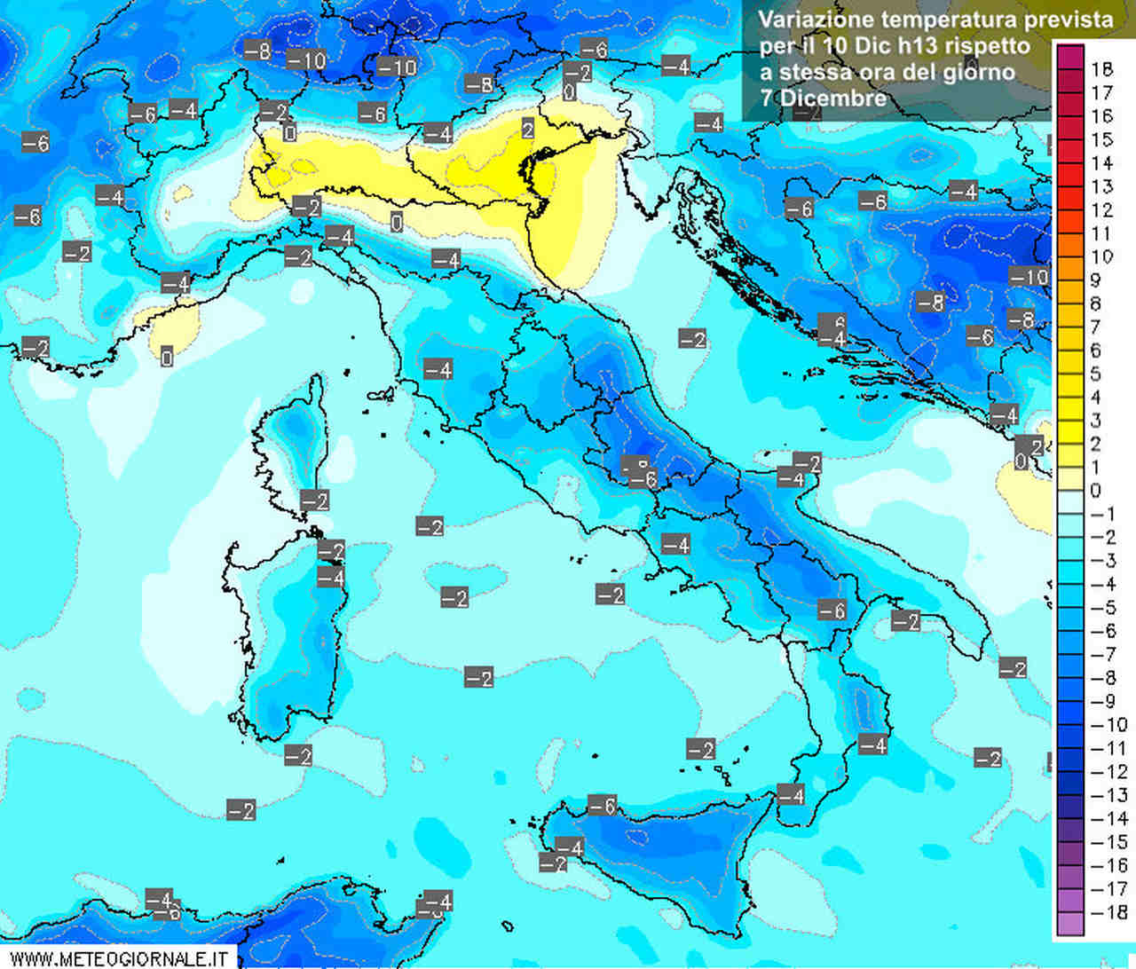 immagine 1 articolo freddo artico temperature in picchiata ad inizio settimana