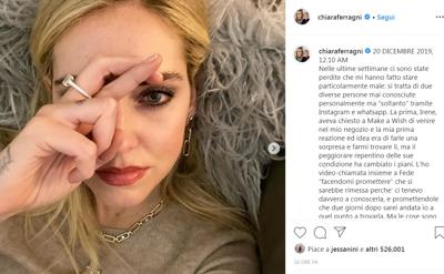 Chiara Ferragni, il post e le lacrime