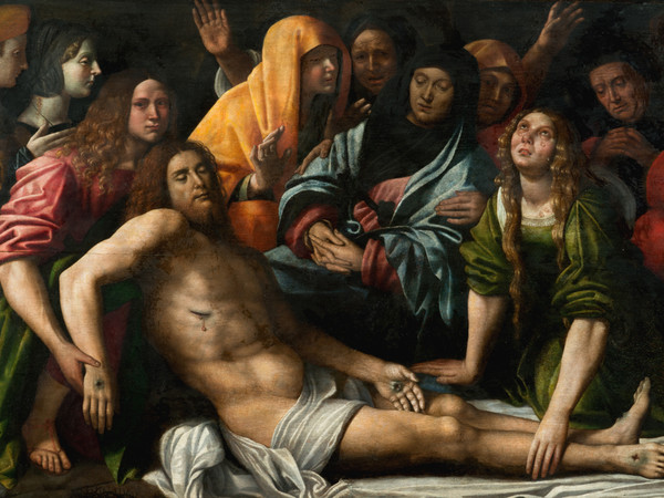 Giovan Francesco Caroto, Deposizione di Cristo, 1515, olio su tavola, 90x146 cm. Collezione privata