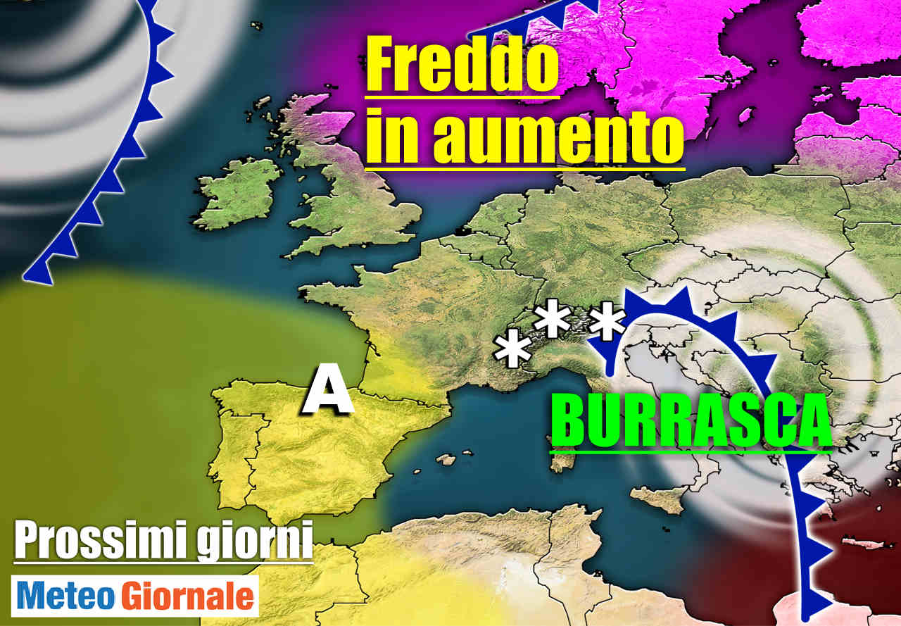 immagine 1 articolo meteo 7 giorni maltempo e tempesta di vento poi anticiclone