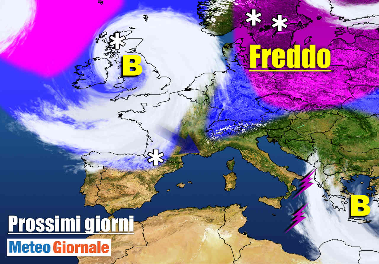 immagine 1 articolo meteo 7 giorni weekend con qualche pioggia poi il freddo puntera litalia