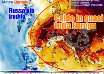 METEO novità clamorose: dalla NEVE al CALDO anomalo. Ma cambio shock verso NATALE