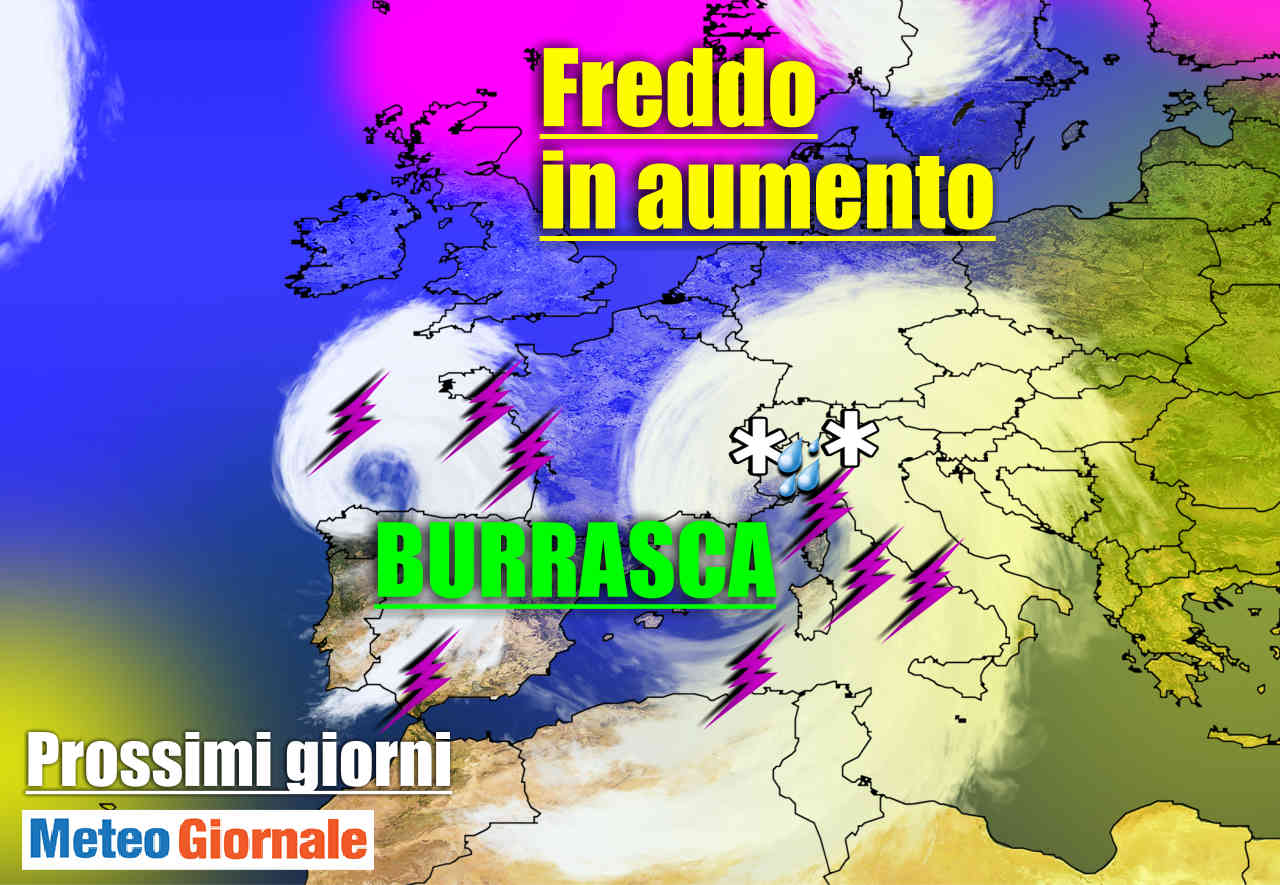 immagine 1 articolo meteo sino a natale maltempo e venti di burrasca poi freddo