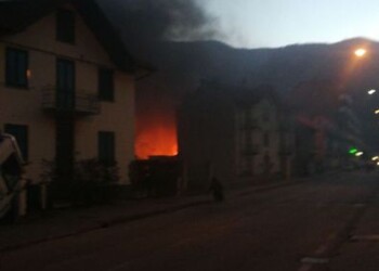 A fuoco una casa a Germagnano