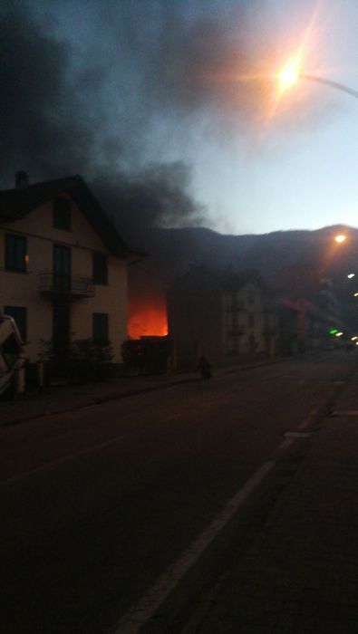 A fuoco una casa a Germagnano