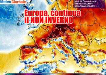 CALDO ANOMALO ancora protagonista assoluto, INVERNO completamente inceppato