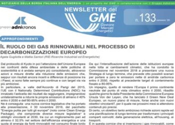 Energia, online la newsletter Gme 