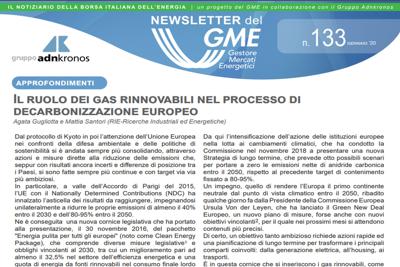 Energia, online la newsletter Gme