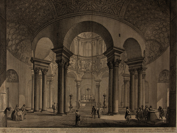 Giambattista Piranesi, Mausoleo di Santa Costanza. Acquaforte, cm. 41,5 x 56,4