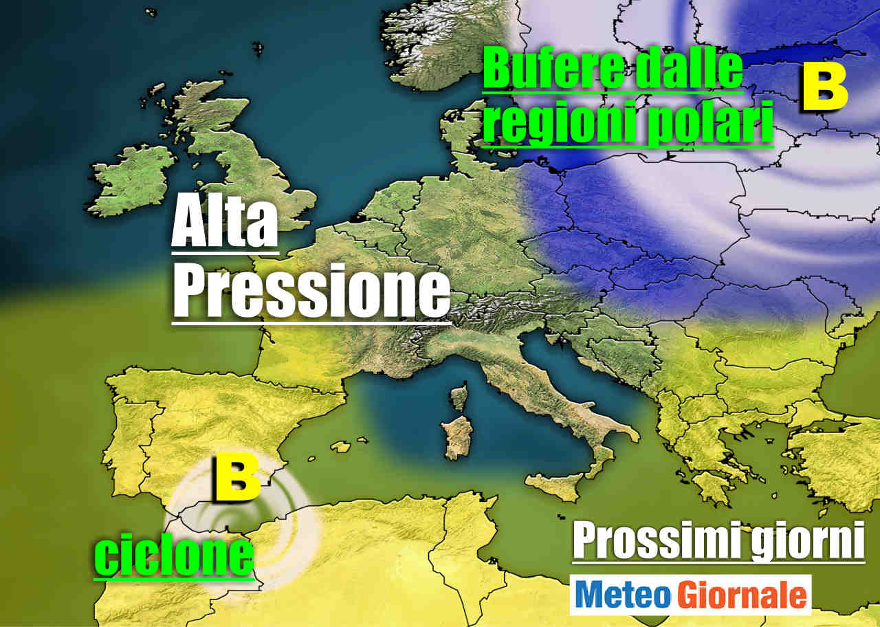 immagine 1 articolo meteo 7 giorni avvio settimana invernale poi anticiclone schiacciasassi