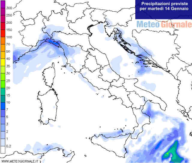 immagine 2 articolo meteo domani martedi 14 gennaio qualche pioggia