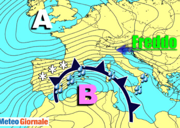 Meteo ITALIA tra ciclone mediterraneo e fortissima Alta Pressione con freddo