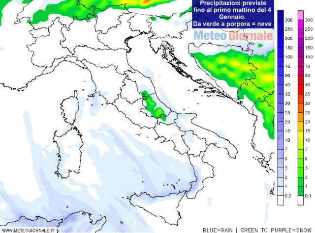 immagine 2 articolo meteo sabato 4 gennaio fronte freddo peggiora nella notte