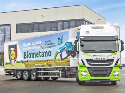Lidl, Iveco, Lc3 ed Edison presentano primi mezzi a biometano