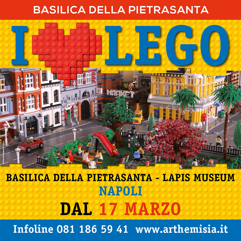 La mostra ANDY WARHOL sta per finire e ARRIVA > I LOVE LEGO > Basilica della Pietrasanta – Lapis Museum, Napoli