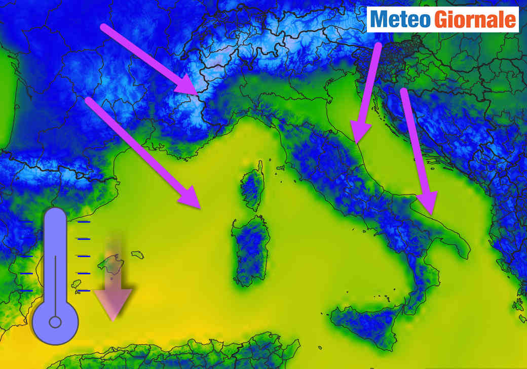 ARRIVA IL FREDDO: Temperature in picchiata verso il basso