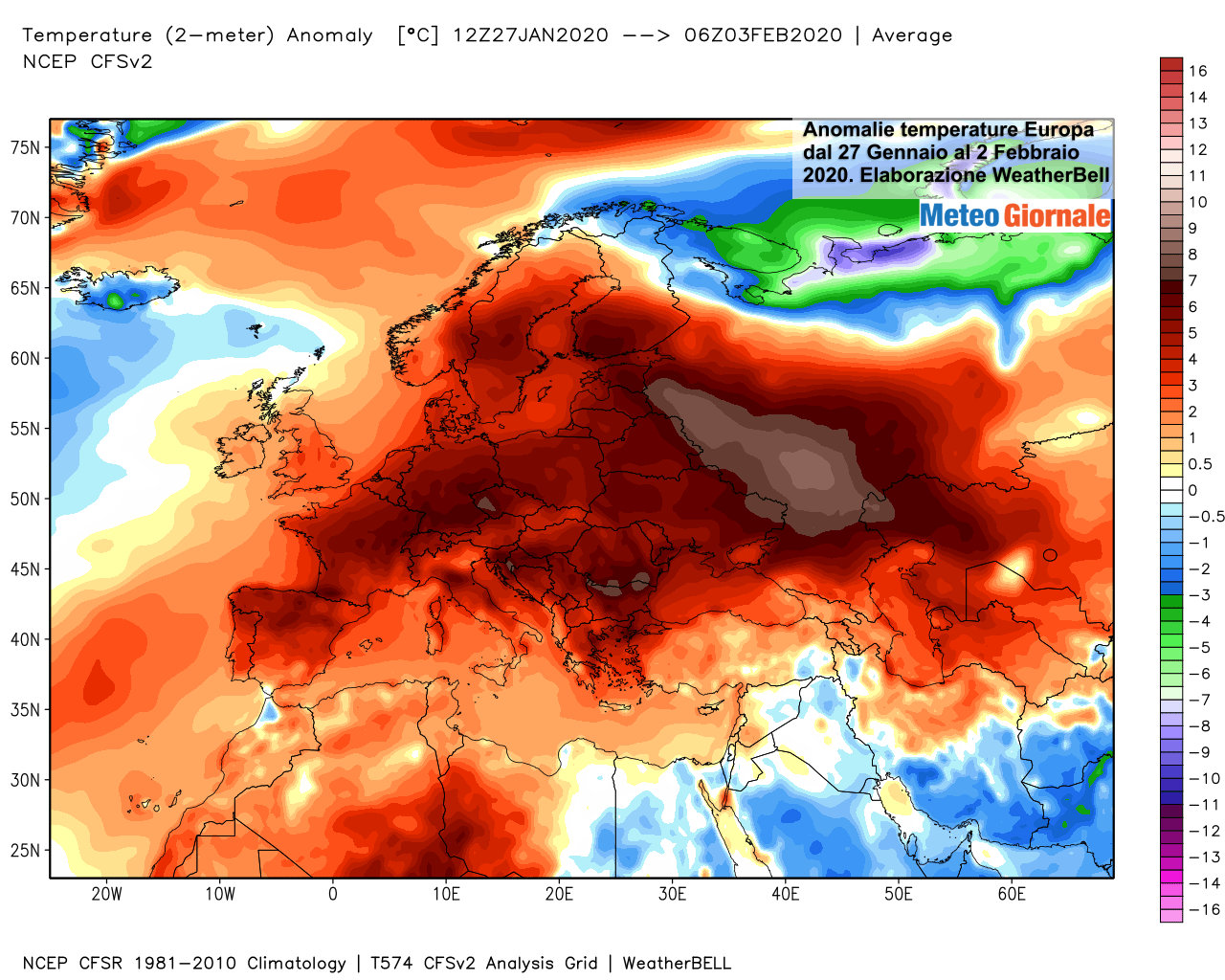 Europa tutta “in rosso” nell’ultima settimana: è CALDO ESTREMO ECCEZIONALE